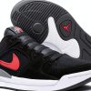 Nike Boys Basketball Shoes Big Kid 5.5-7 Black/White/Fire Red Suede-3