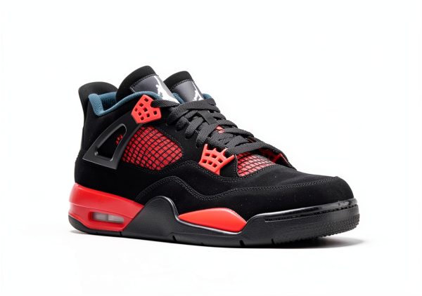 Nike Mens Basketball Shoes Black/White-red-4