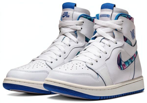 Jordan 1 Zoom Women Nike Basketball Shoes White-2