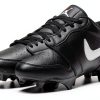 Nike Men's Jordan 1 Mid TB Football Cleat Black White Low-2