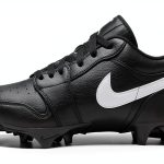 Nike Men's Jordan 1 Mid TB Football Cleat Black White Low-0