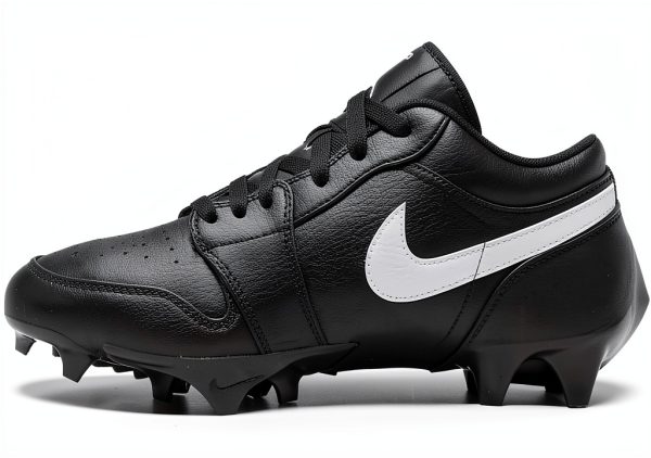 Nike Men's Jordan 1 Mid TB Football Cleat Black White Low-0
