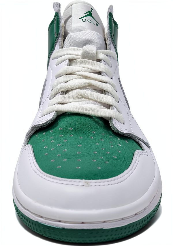 Mens Golf Shoes White Pine Green Leather Air Cushion Size 13-2