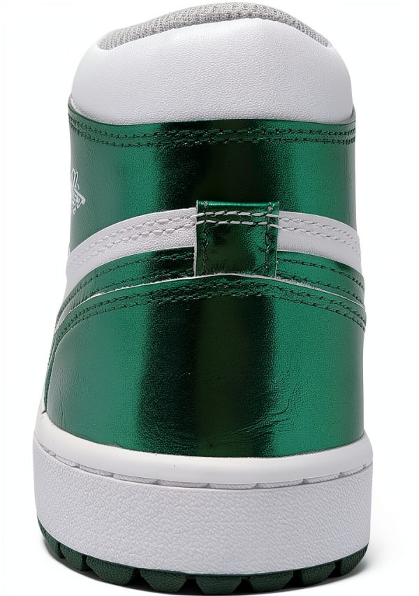 Mens Golf Shoes White Pine Green Leather Air Cushion Size 13-3