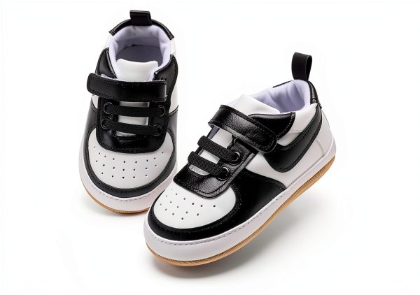 TinySteps Infant Moccasin Sneakers Black A07/A08 0-12 Months-2
