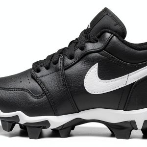 Nike Big Kid Baseball Cleat HF6885-001 White/Black Synthetic Leather-0