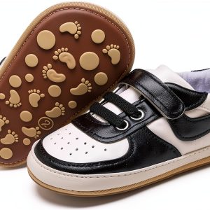 TinySteps Infant Moccasin Sneakers Black A07/A08 0-12 Months-0