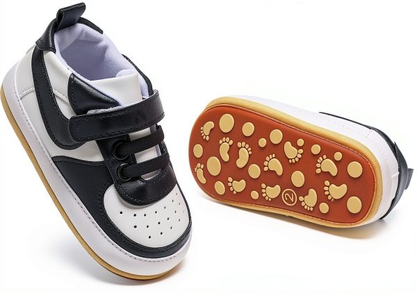 TinySteps Infant Moccasin Sneakers Black A07/A08 0-12 Months-3