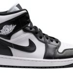 AIR Jordan Jordan WMNS 1 Mid 365 Synthetic Trainers for Women, White Black Panda Mid, 9.5 US-0