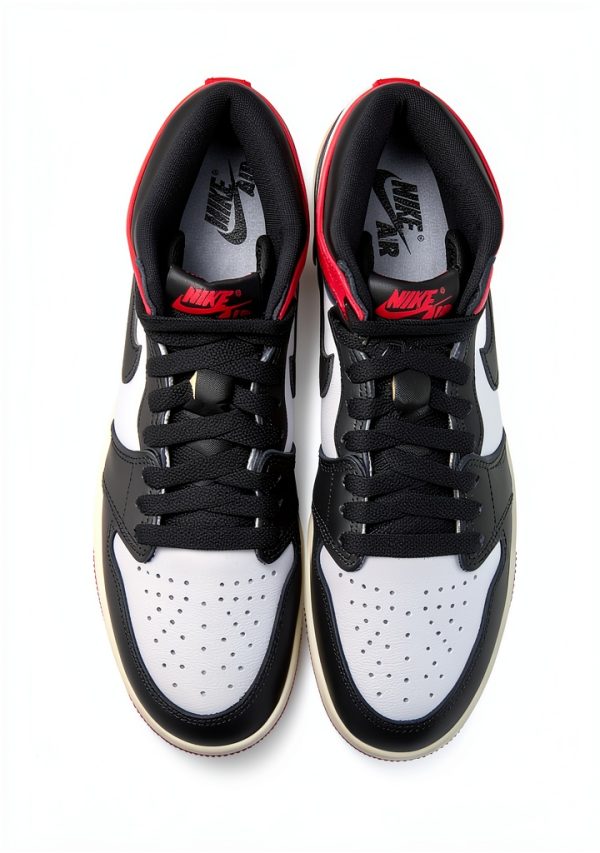 Jordan 1 Retro High OG Black White Varsity Red Big Kid Shoes-5