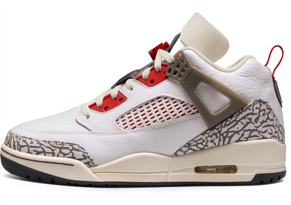 Jordan Spizike Low Men's Shoes (FQ1759-116, Sail/Anthracite/Coconut Milk/Varsity Red) Size 8.5-0