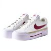 Nike Women’s Court Legacy Lift Shoes White Sweet Beet Gold Sneaker-5
