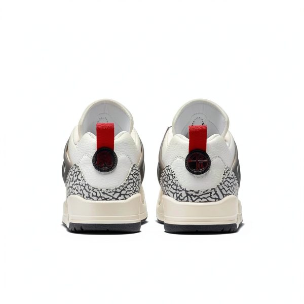 Jordan Spizike Low Men's Shoes (FQ1759-116, Sail/Anthracite/Coconut Milk/Varsity Red) Size 8.5-5