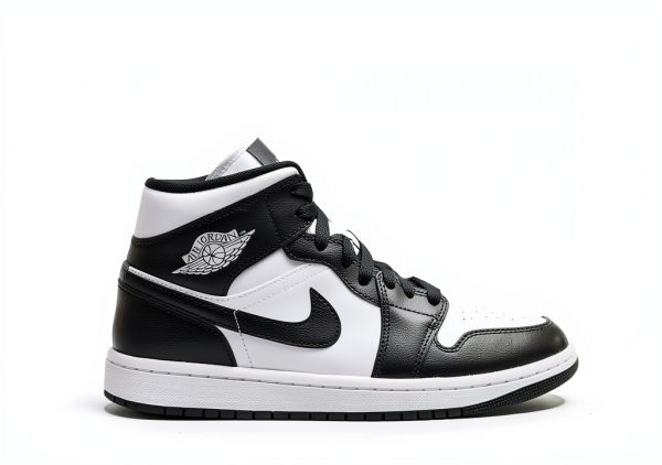 AIR Jordan Jordan WMNS 1 Mid 365 Synthetic Trainers for Women, White Black Panda Mid, 9.5 US-2