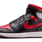 Jordan 1 Mid Bred Mens Shoes Black Varsity Red Summit White-0