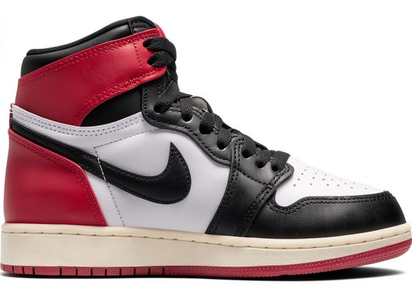 Jordan 1 Retro High OG Black White Varsity Red Big Kid Shoes-2