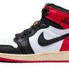 Jordan 1 Retro High OG Black White Varsity Red Big Kid Shoes-0