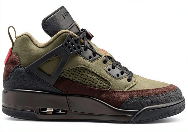 Nike Spizike Low Mens Lifestyle Shoes (Medium Olive/Black/Baroque Brown/University Red) Size 12-4