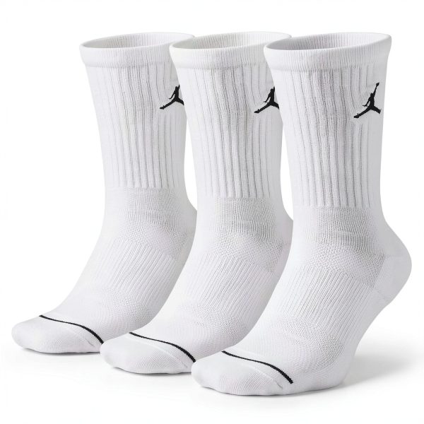 Nike Jordan Jumpman Dri-Fit Crew Socks 3 Pack Multi Color Large Size-0