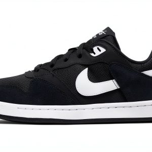 Nike Men's SB Alleyoop Sneaker Black/White Colorway Durable Canvas-0