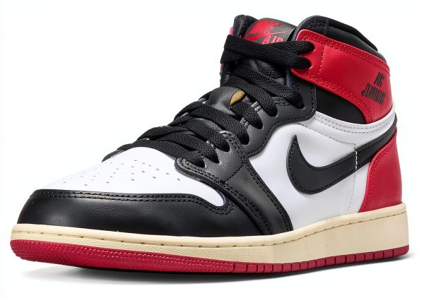Jordan 1 Retro High OG Black White Varsity Red Big Kid Shoes-3