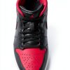 Jordan 1 Mid Bred Mens Shoes Black Varsity Red Summit White-3