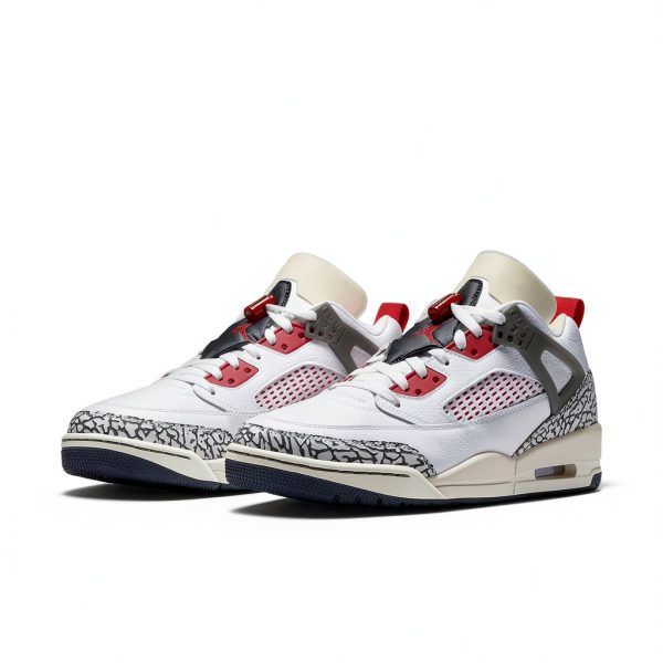 Jordan Spizike Low Men's Shoes (FQ1759-116, Sail/Anthracite/Coconut Milk/Varsity Red) Size 8.5-4