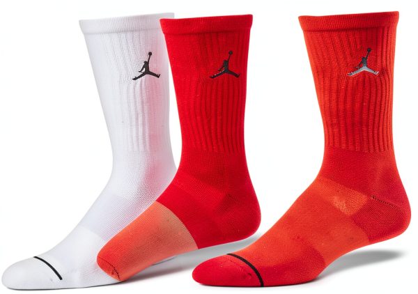 Nike Jordan Jumpman Dri-Fit Crew Socks 3 Pack Red/Black/White-2