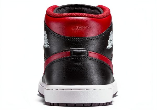 Jordan 1 Mid Bred Mens Shoes Black Varsity Red Summit White-4