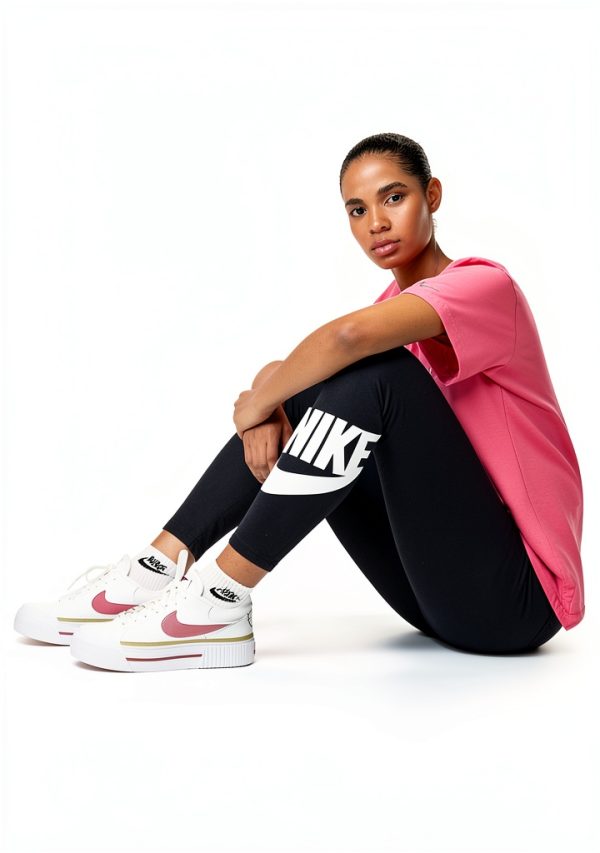 Nike Women’s Court Legacy Lift Shoes White Sweet Beet Gold Sneaker-1