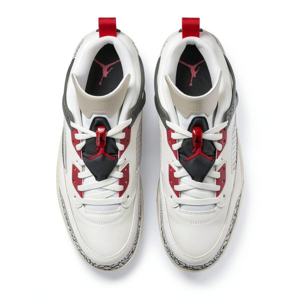Jordan Spizike Low Men's Shoes (FQ1759-116, Sail/Anthracite/Coconut Milk/Varsity Red) Size 8.5-3
