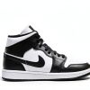 AIR Jordan Jordan WMNS 1 Mid 365 Synthetic Trainers for Women, White Black Panda Mid, 9.5 US-1