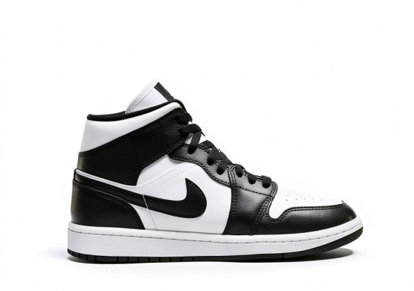 AIR Jordan Jordan WMNS 1 Mid 365 Synthetic Trainers for Women, White Black Panda Mid, 9.5 US-1
