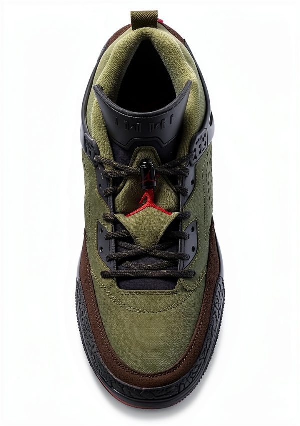 Nike Spizike Low Mens Lifestyle Shoes (Medium Olive/Black/Baroque Brown/University Red) Size 12-3