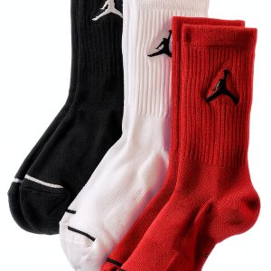 Nike Jordan Jumpman Dri-Fit Crew Socks 3 Pack Red/Black/White-0