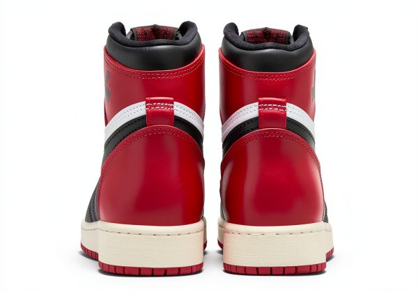 Jordan 1 Retro High OG Black White Varsity Red Big Kid Shoes-4