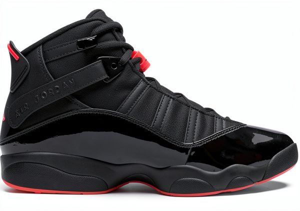 Nike Men's Air Jordan 6 Rings Basketball Shoes Black/Black/Infrared 23-1