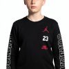 Nike Jordan Black 95B254-023 Big Kids Unisex Long‑Sleeve T‑Shirt-5