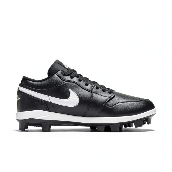 Nike Jordan 1 Retro MCS Low Mens Baseball Cleats Black White Size 14-2