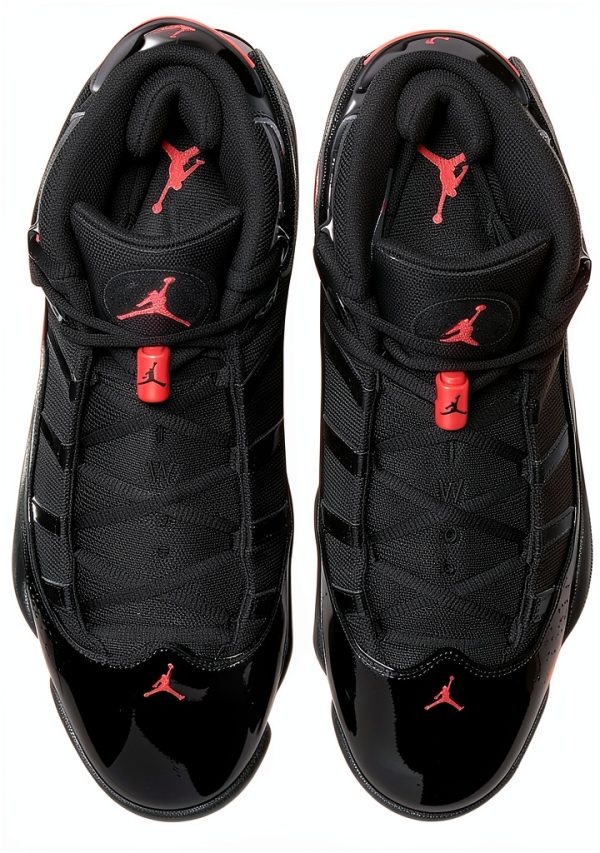 Nike Men's Air Jordan 6 Rings Basketball Shoes Black/Black/Infrared 23-3