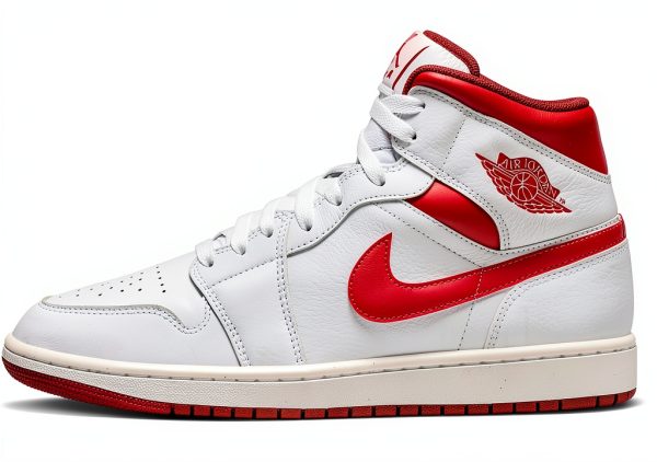 Nike Air Jordan 1 Mid Men Trainers Lobster Dune Red Sail Size 11.5-0
