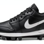 Nike Jordan 1 Retro MCS Low Mens Baseball Cleats Black White Size 14-0