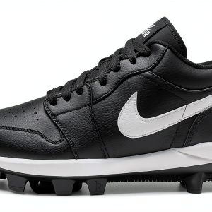 Nike Jordan 1 Retro MCS Low Mens Baseball Cleats Black White Size 14-0