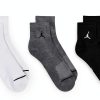Nike Unisex Air Jordan Cushioned Basketball Crew Socks 3-pack Large-2
