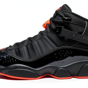 Nike Men's Air Jordan 6 Rings Basketball Shoes Black/Black/Infrared 23-0