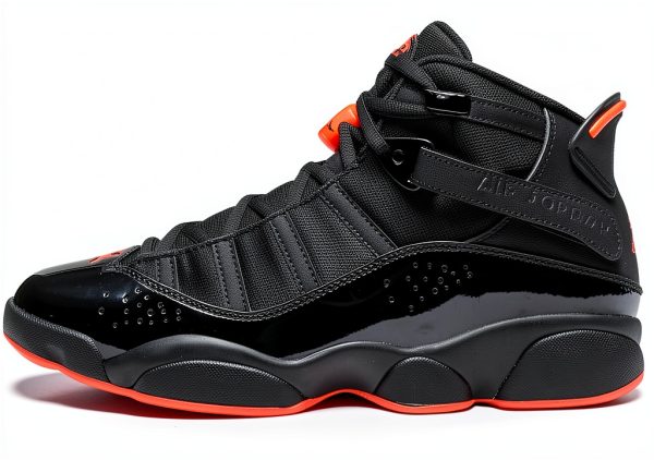 Nike Men's Air Jordan 6 Rings Basketball Shoes Black/Black/Infrared 23-0