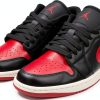 Nike Women Air Jordan 1 Basso Shoes Black Gym Red Sail Size 6.5-8
