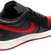 Nike Women Air Jordan 1 Basso Shoes Black Gym Red Sail Size 6.5-1