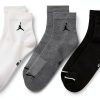Nike Unisex Air Jordan Cushioned Basketball Crew Socks 3-pack Large-1