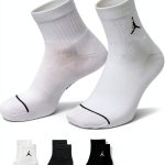 Nike Unisex Air Jordan Cushioned Basketball Crew Socks 3-pack Large-0